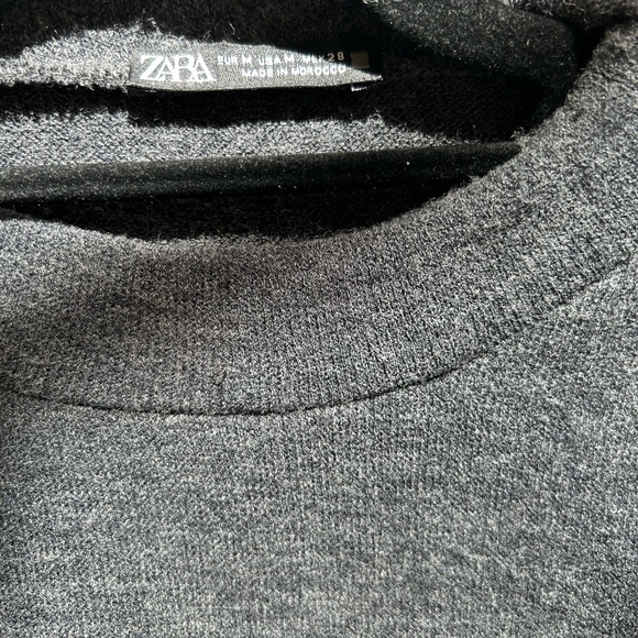 Zara Charcoal Gray Knit Midi Dress, medium - Picture 5 of 6